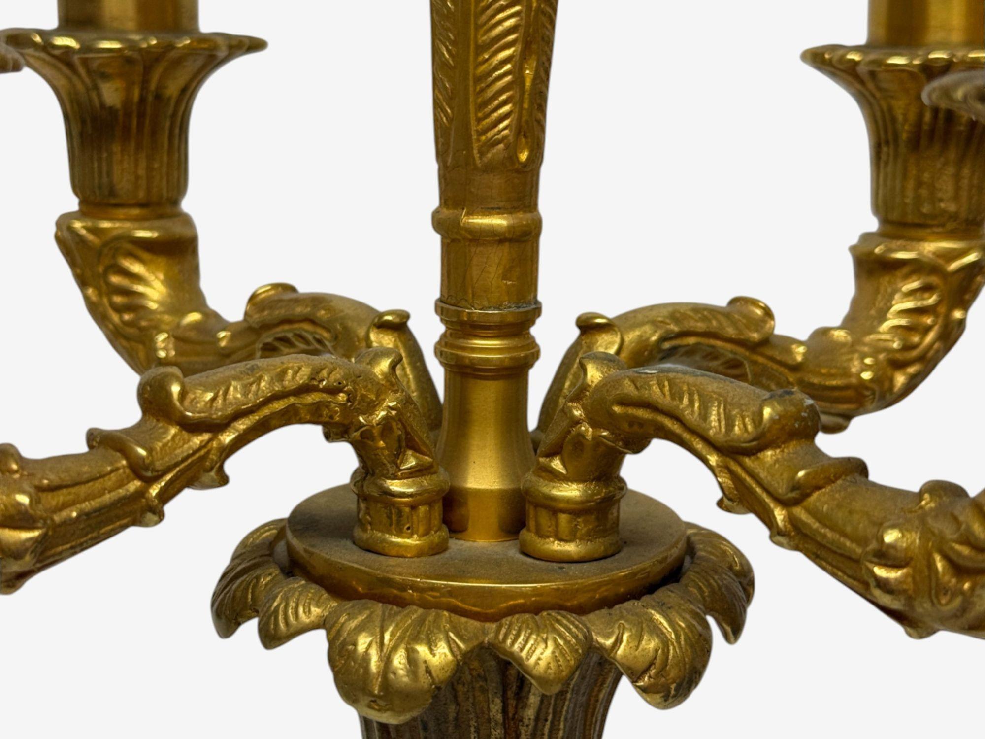 Hollywood Regency, Cut Crystal, Gilt Brass, Candelabras, France, 1930s For Sale 6