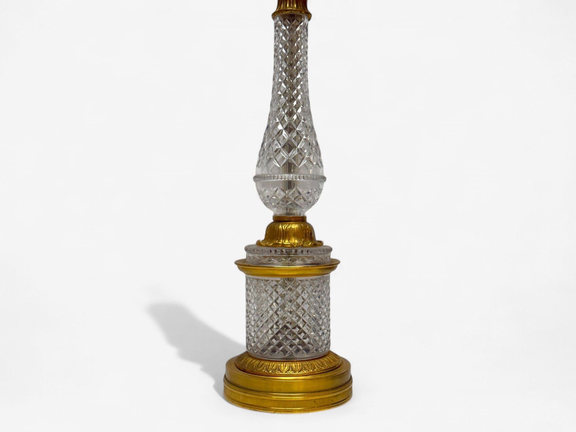 Hollywood Regency, Cut Crystal, Gilt Brass, Candelabras, France, 1930s For Sale 3