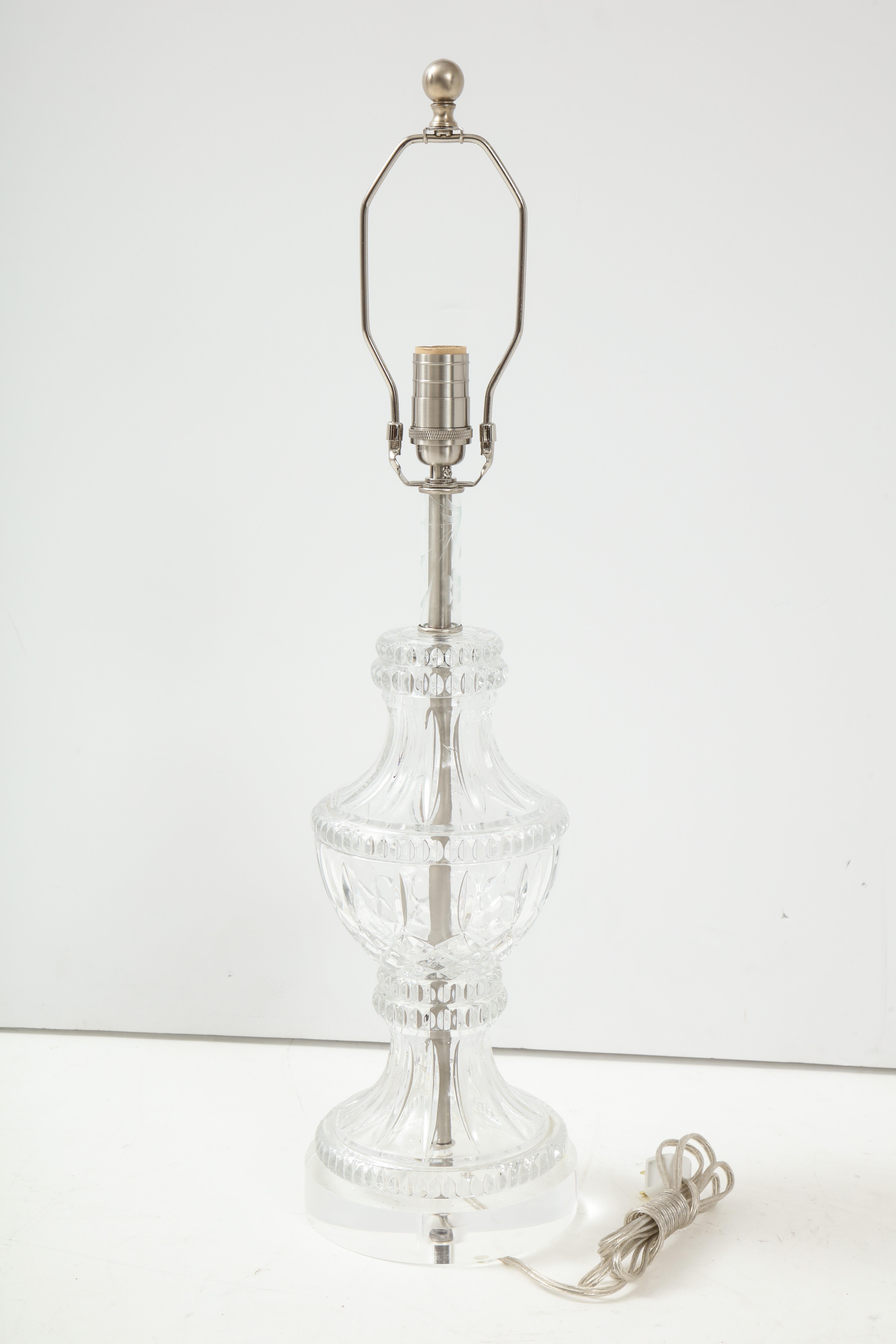 Hand-Crafted Hollywood Regency Cut Crystal Lamps