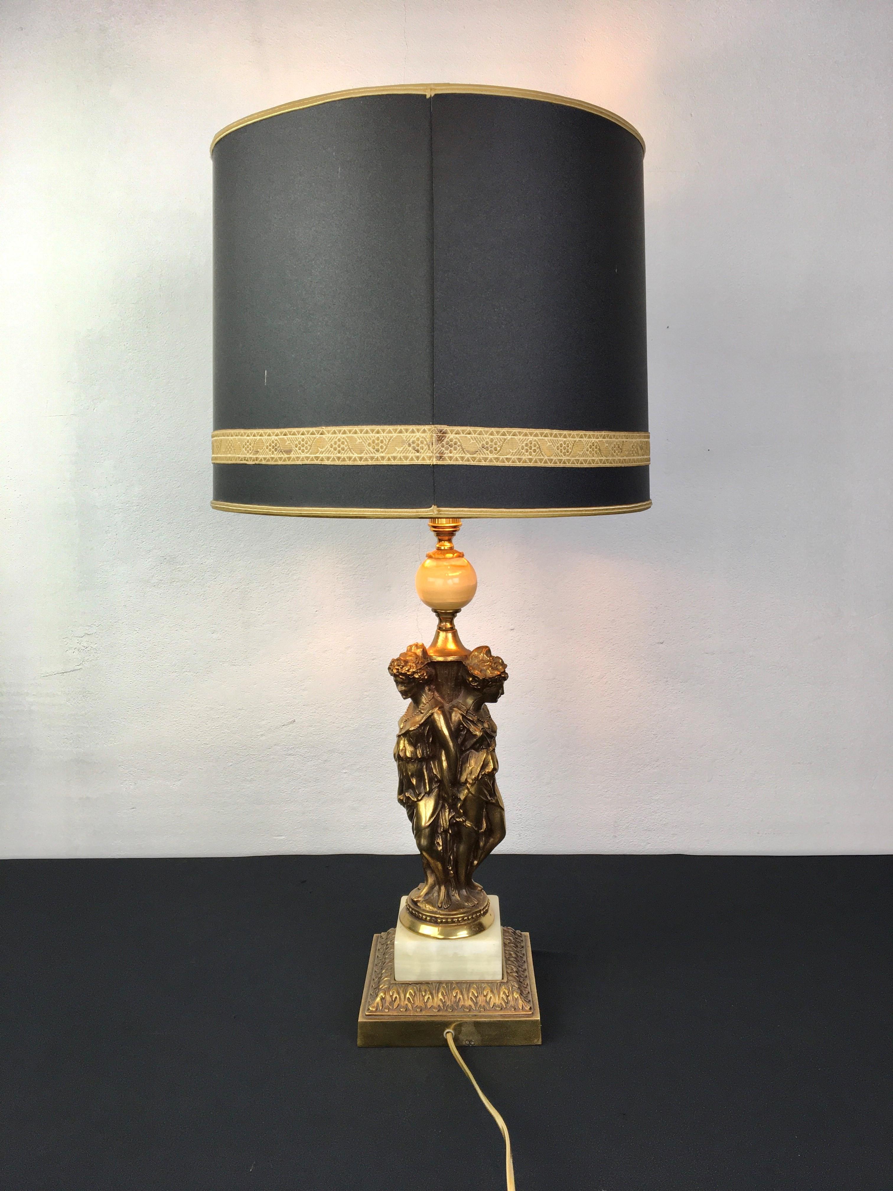 Hollywood Regency Godess Table Lamp, Deknudt, 1970s For Sale 5