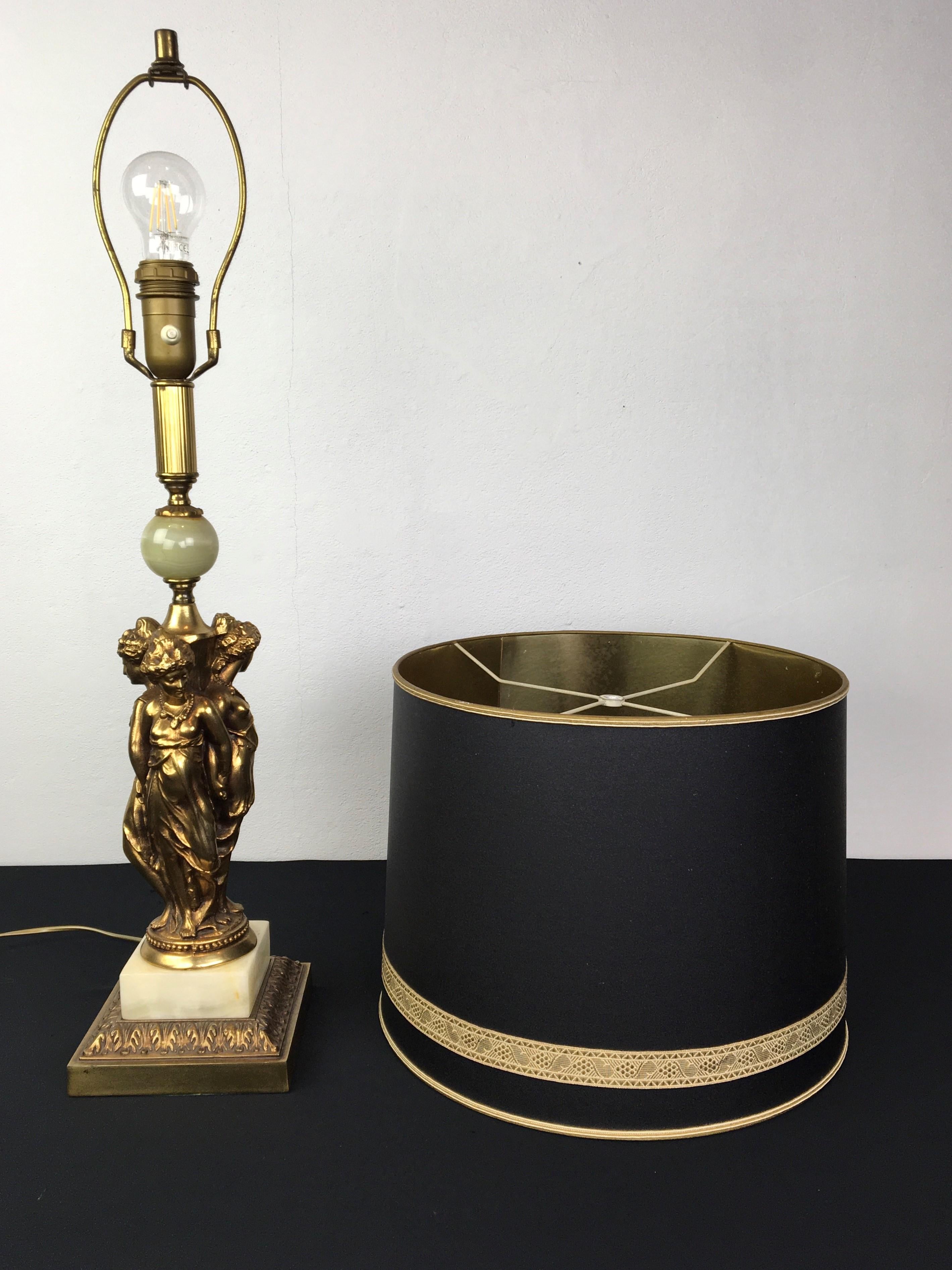 Hollywood Regency Godess Table Lamp, Deknudt, 1970s For Sale 9