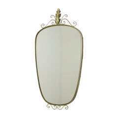 Hollywood Regency Deknudt Mirror With Crown 1960s
