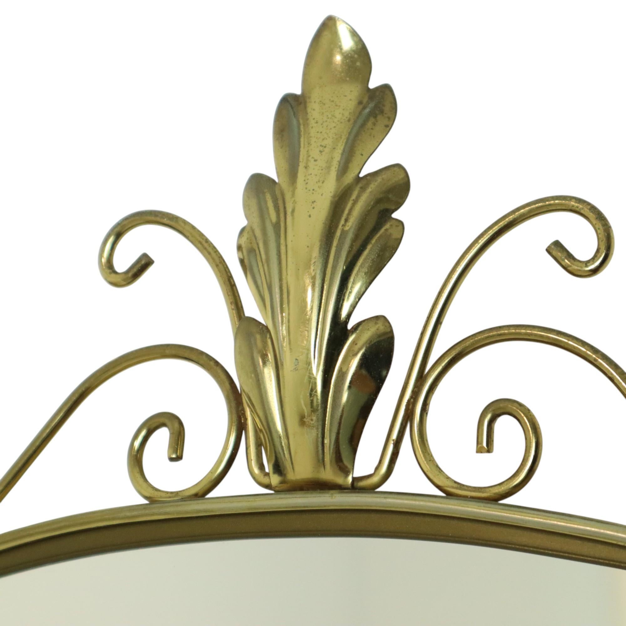 Hollywood Regency Deknudt Mirror With Crown 1960s For Sale 3