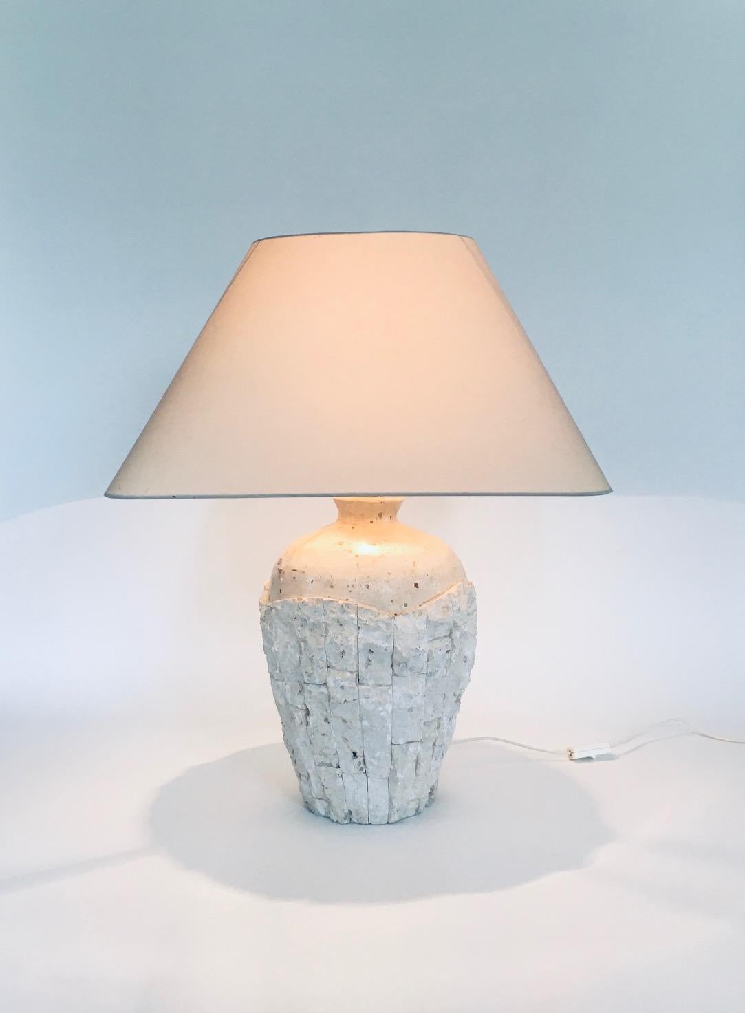Hollywood Regency Design Mactan Stone Table Lamp Set, 1970's Italy 5