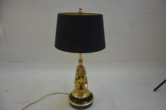 Hollywood Regency Desk Lamp, Brass Horse Head by Deknudt, 1970s