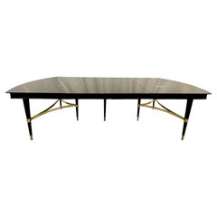 Hollywood Regency Dining Table Bronze and Ebony