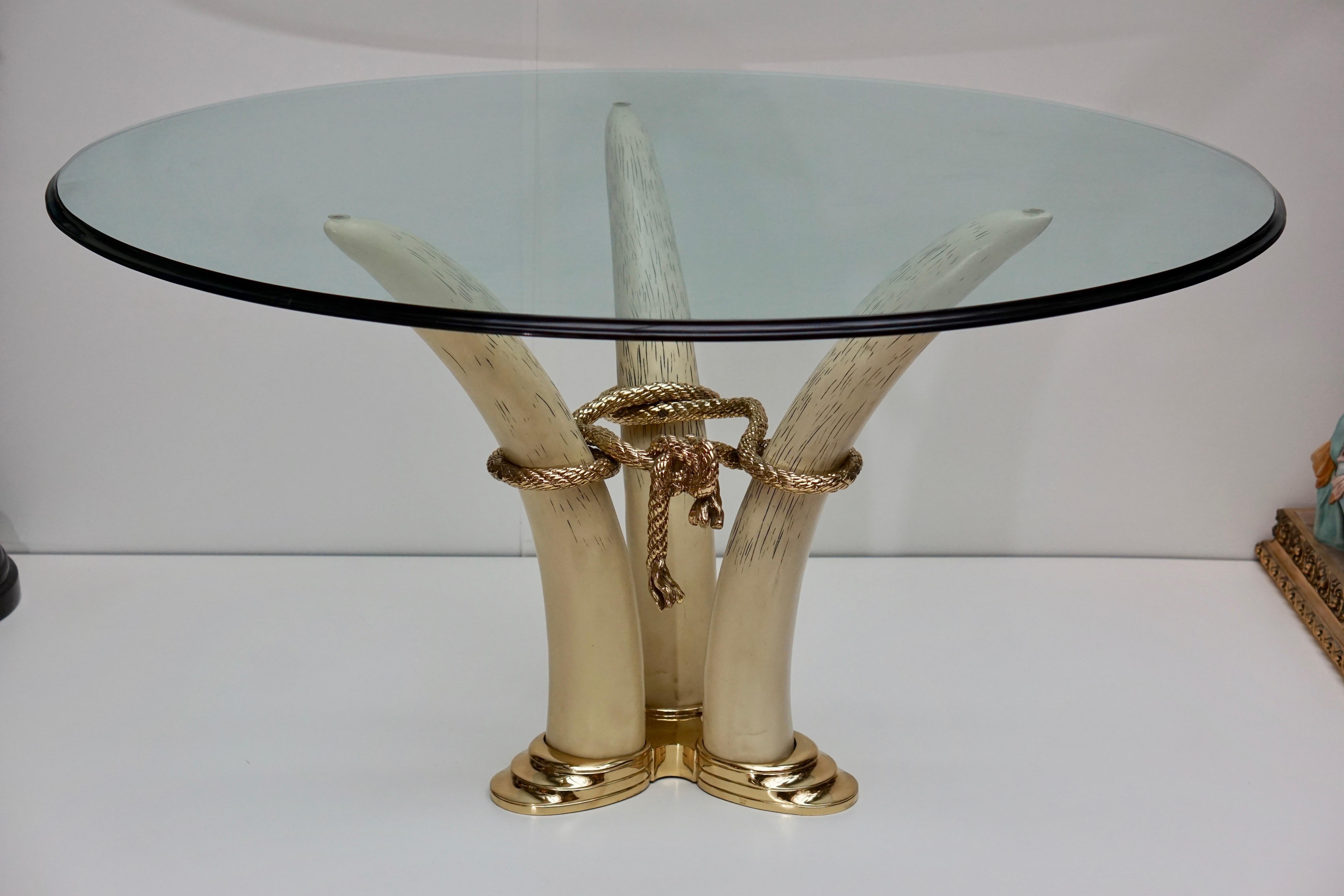 Hollywood Regency Dining Table by Valenti, Barcelona, Spain, circa 1970-1980 For Sale 4