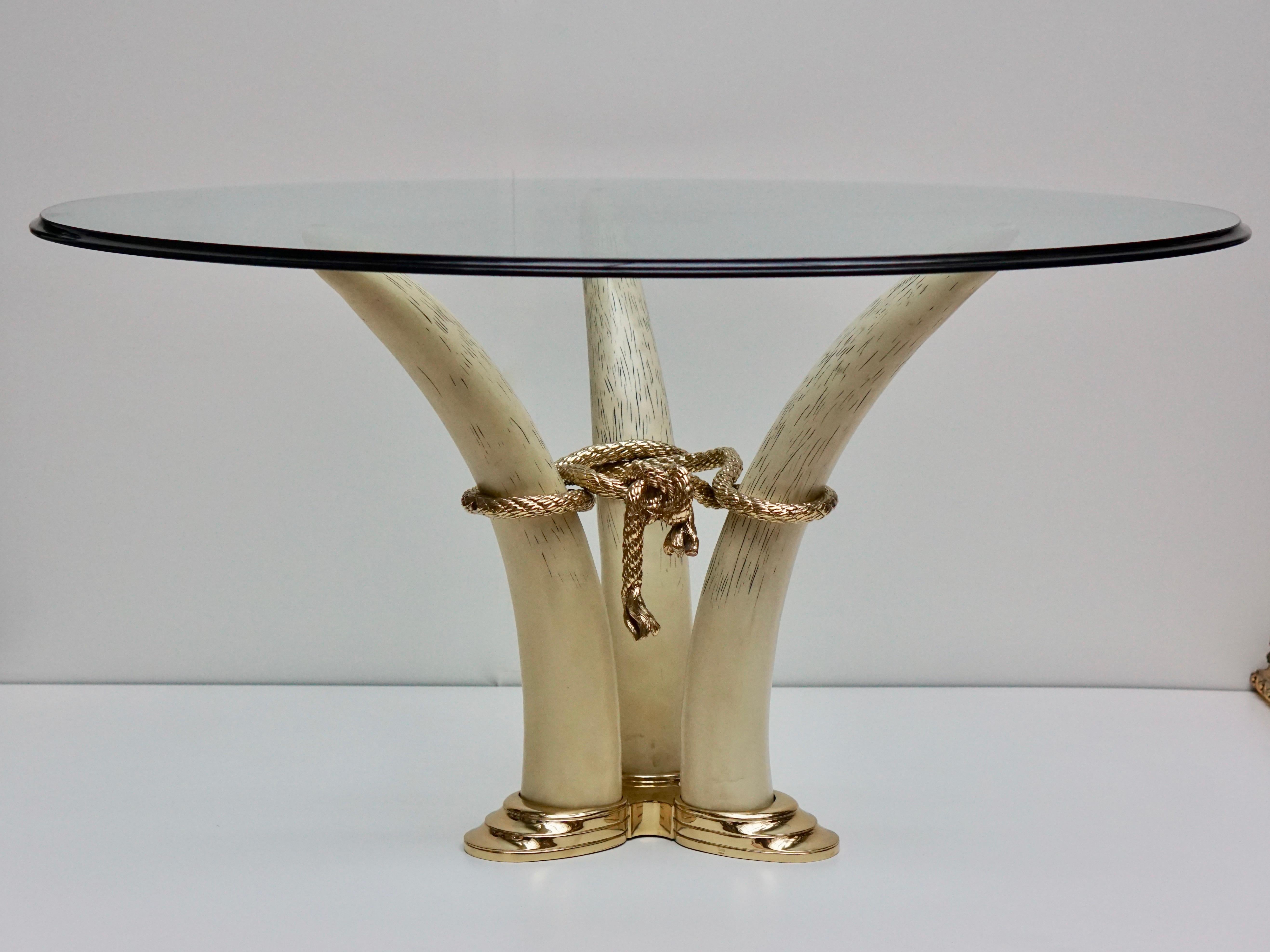 Hollywood Regency Dining Table by Valenti, Barcelona, Spain, circa 1970-1980 In Good Condition For Sale In Antwerp, BE