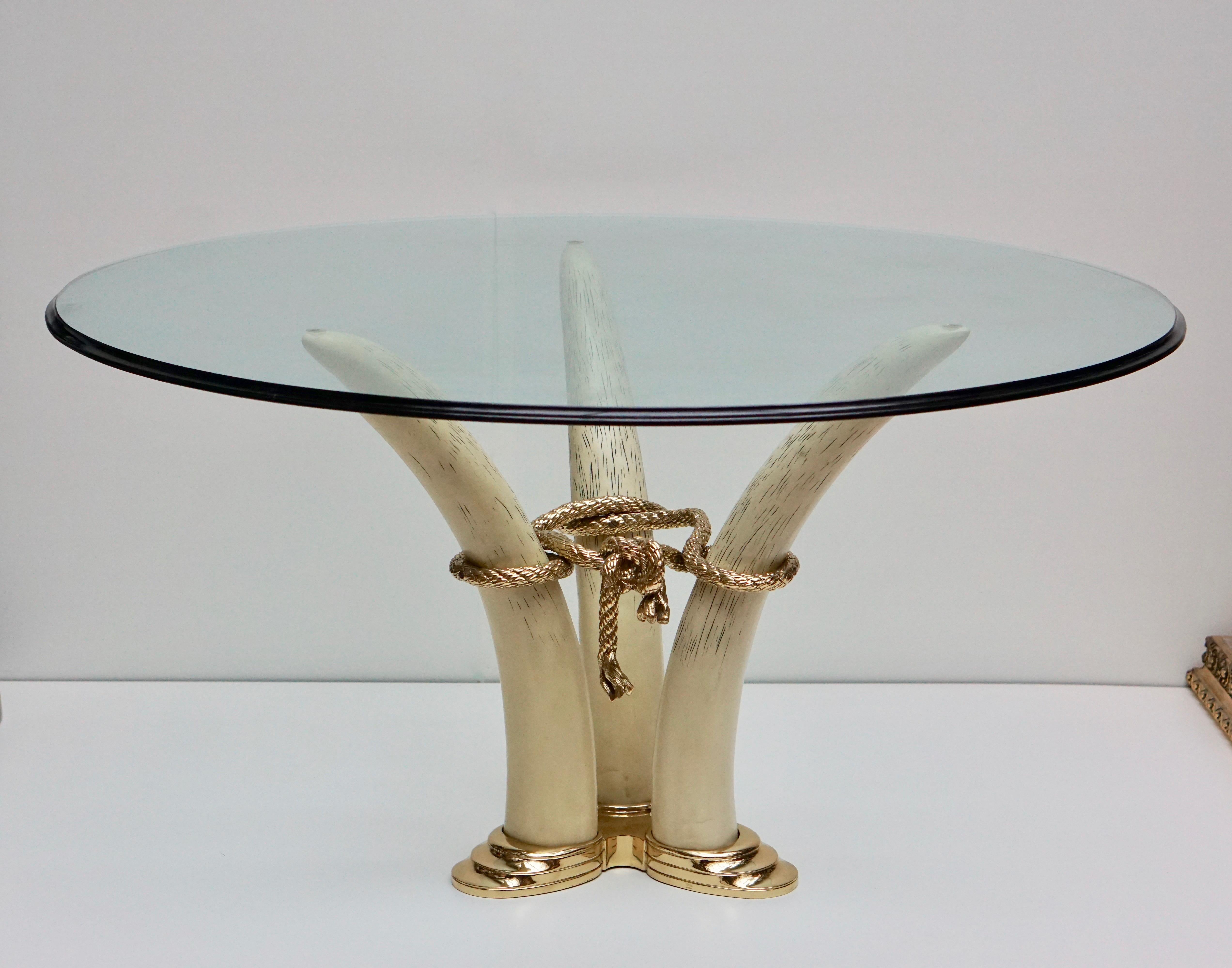 20th Century Hollywood Regency Dining Table by Valenti, Barcelona, Spain, circa 1970-1980 For Sale