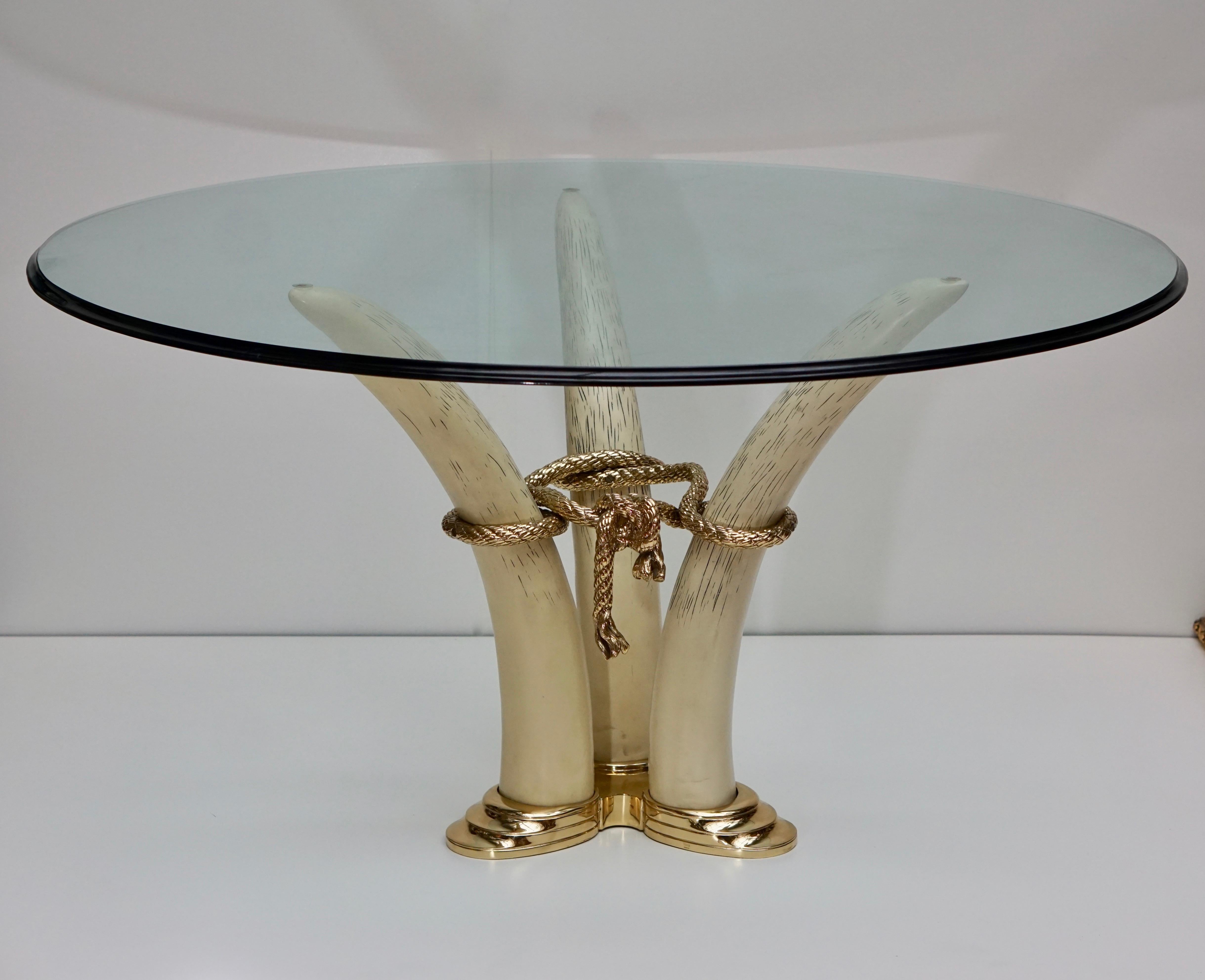 Hollywood Regency Dining Table by Valenti, Barcelona, Spain, circa 1970-1980 For Sale 1