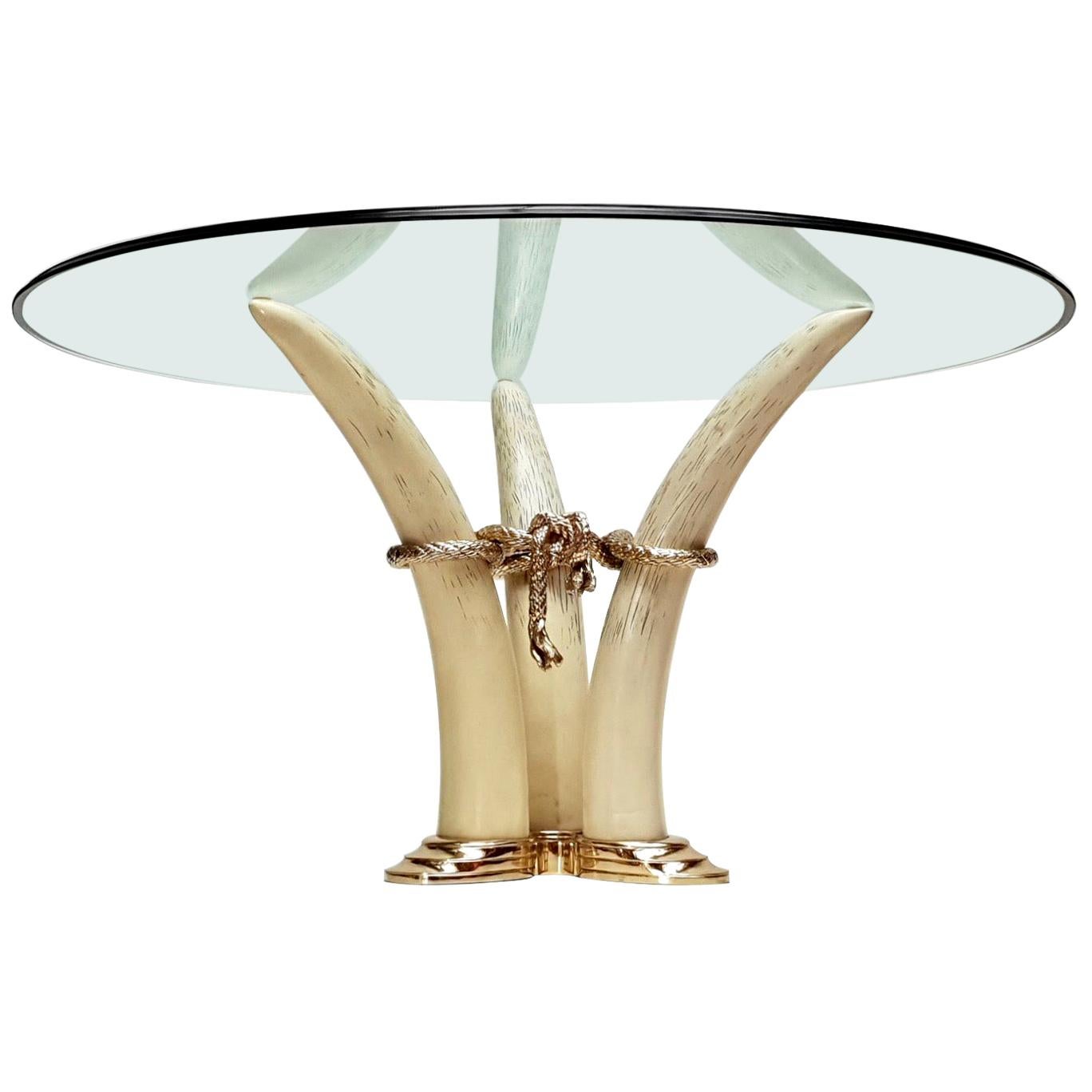 Hollywood Regency Dining Table by Valenti, Barcelona, Spain, circa 1970-1980 For Sale