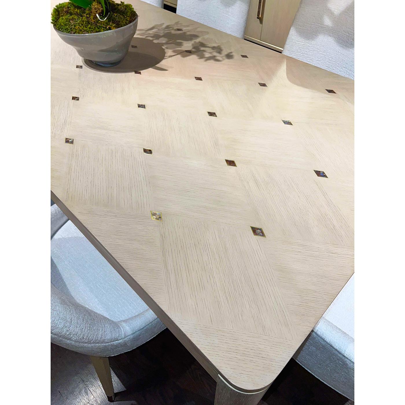 Brass Hollywood Regency Dining Table - Light Finish For Sale