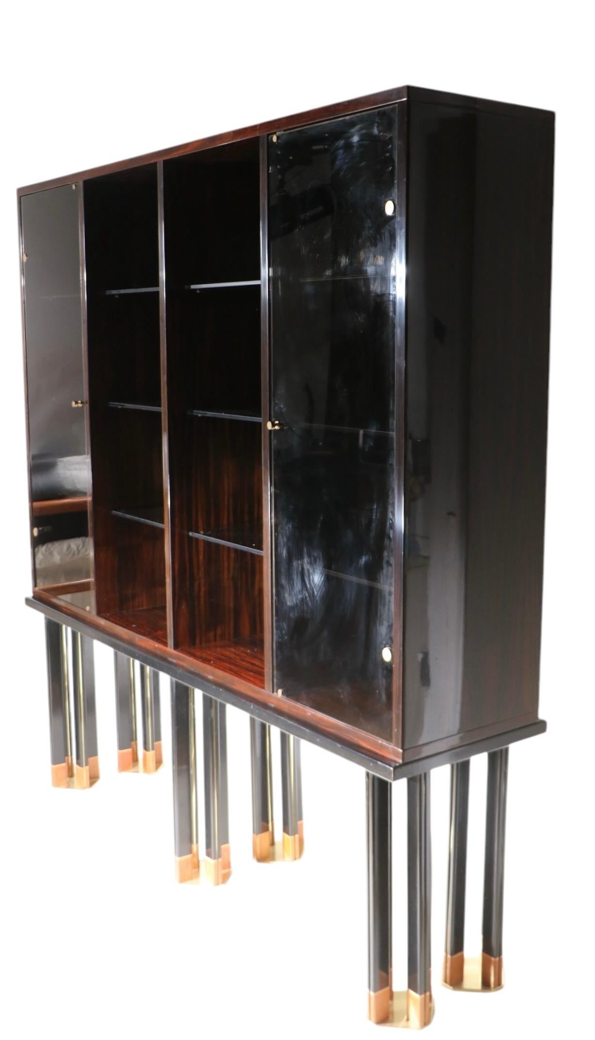 Vitrine Hollywood Regency conçue par Paolo Barracchia pour Roman Deco en vente 4