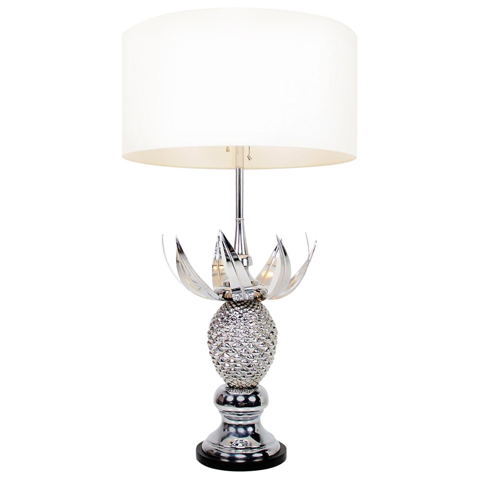 Lampada da tavolo ad ananas Hollywood Regency degli anni '70 in vendita 5