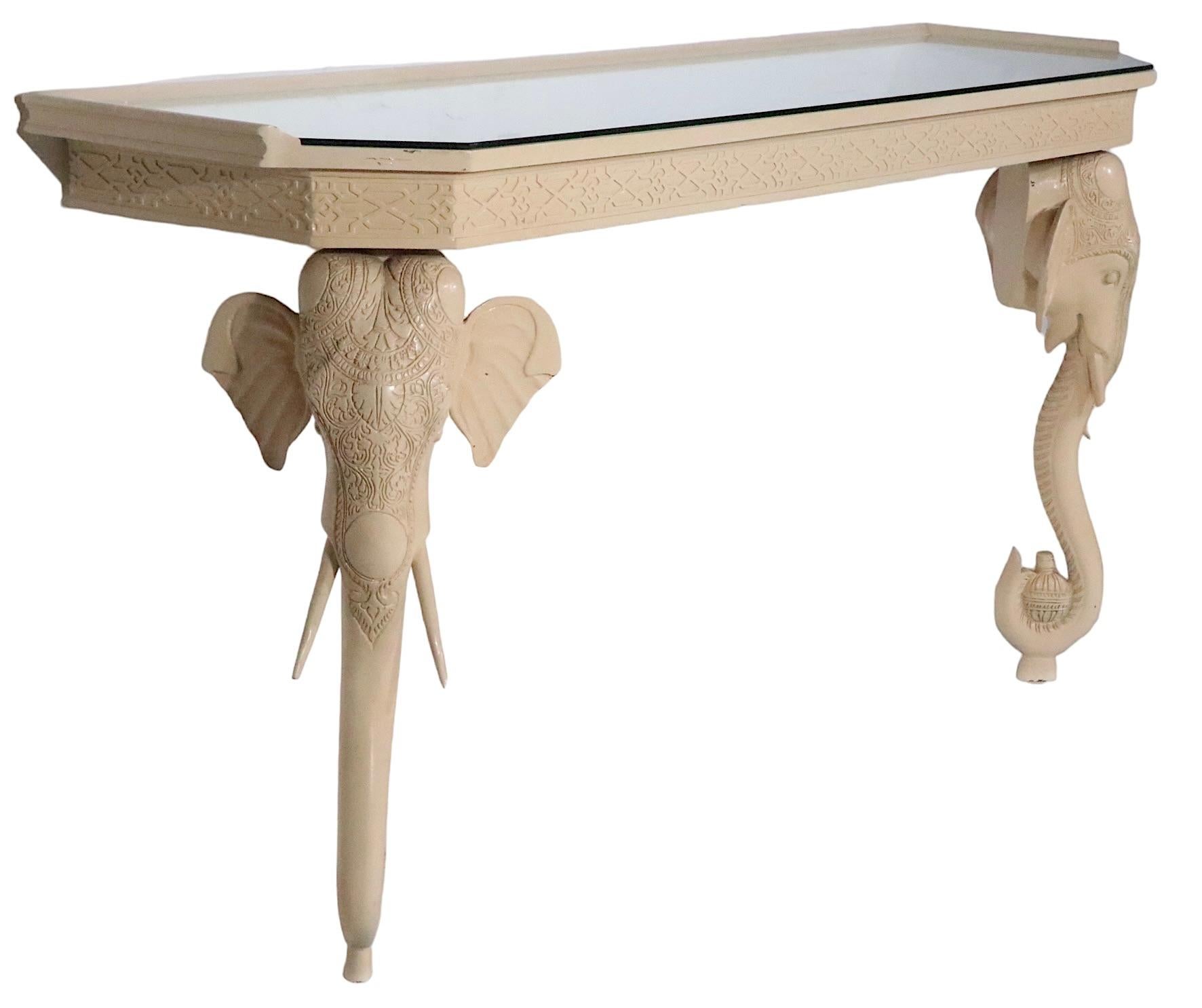 Hollywood Regency Elephant Console att. to Gampel Stoll  For Sale 12