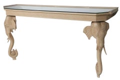 Hollywood Regency Elephant Console att. to Gampel Stoll