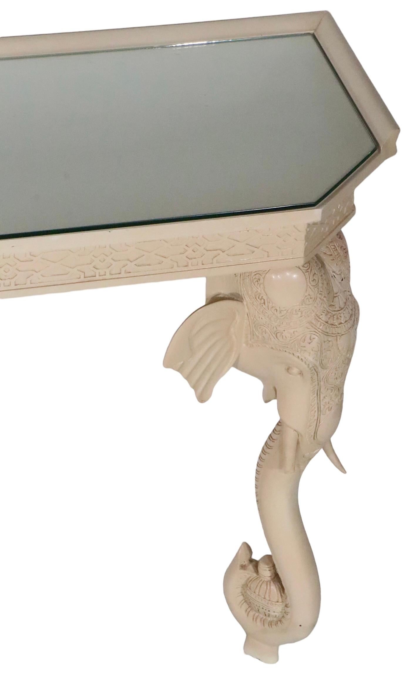 American Hollywood Regency Elephant Console att. to Gampel Stoll  For Sale