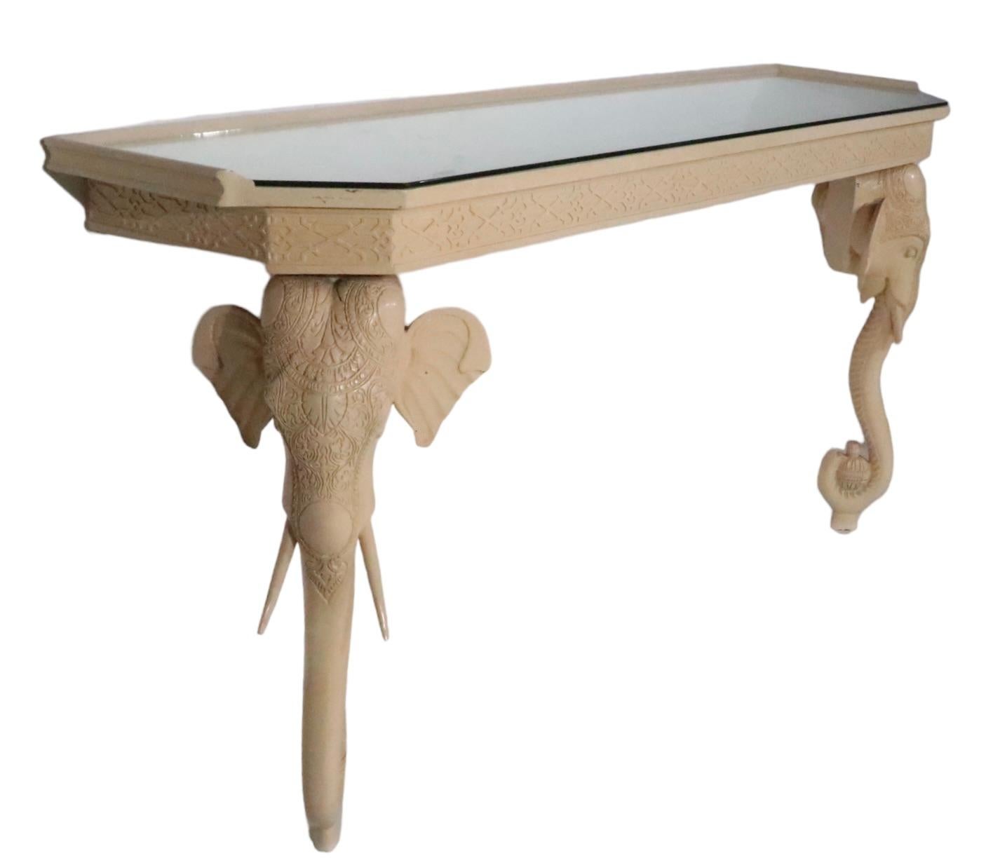Hollywood Regency Elephant Console att. to Gampel Stoll  For Sale 1