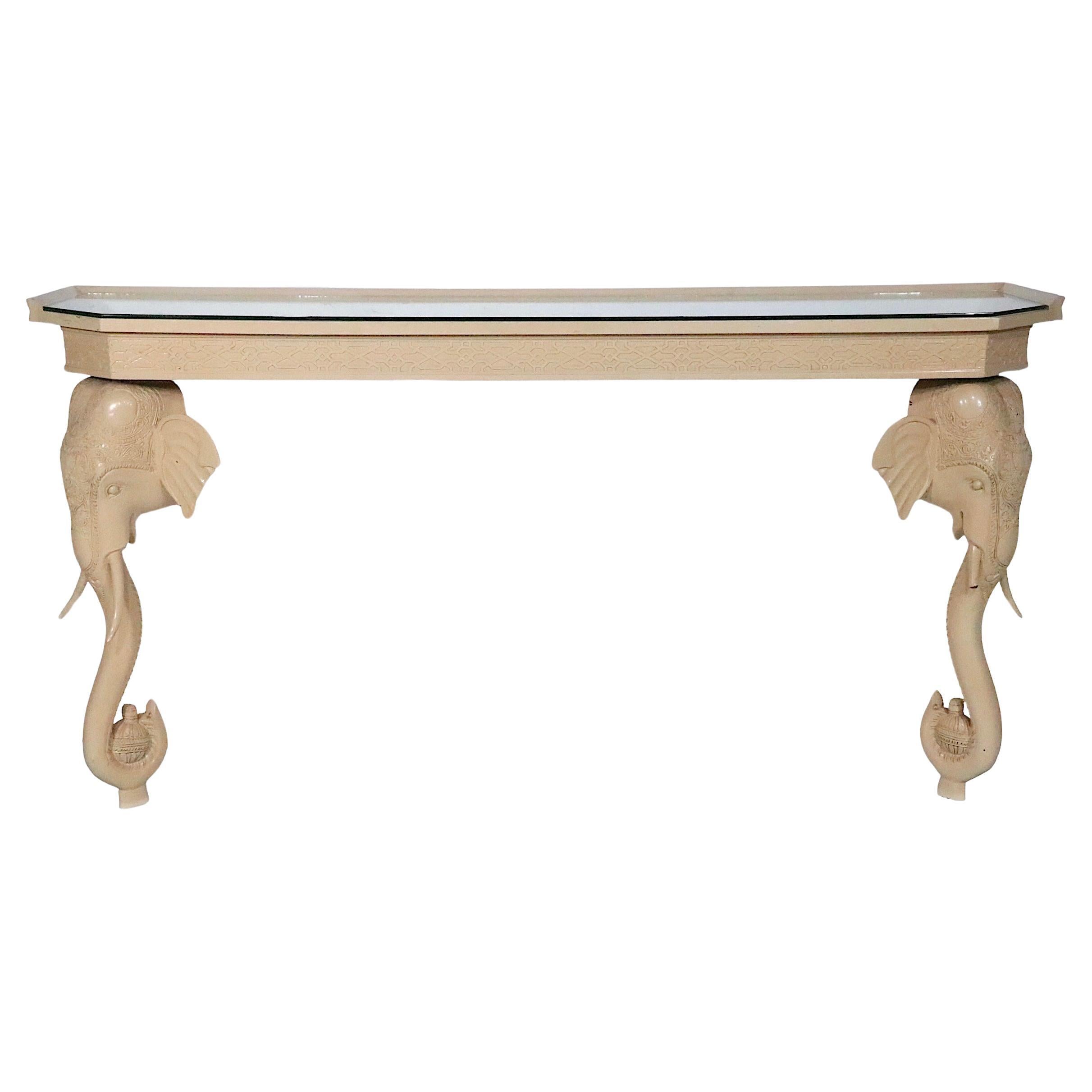 Hollywood Regency Elephant Console att. to Gampel Stoll  For Sale