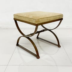 Hollywood Regency Empire Vanity Stool Gilded Gold California Design, 1960s