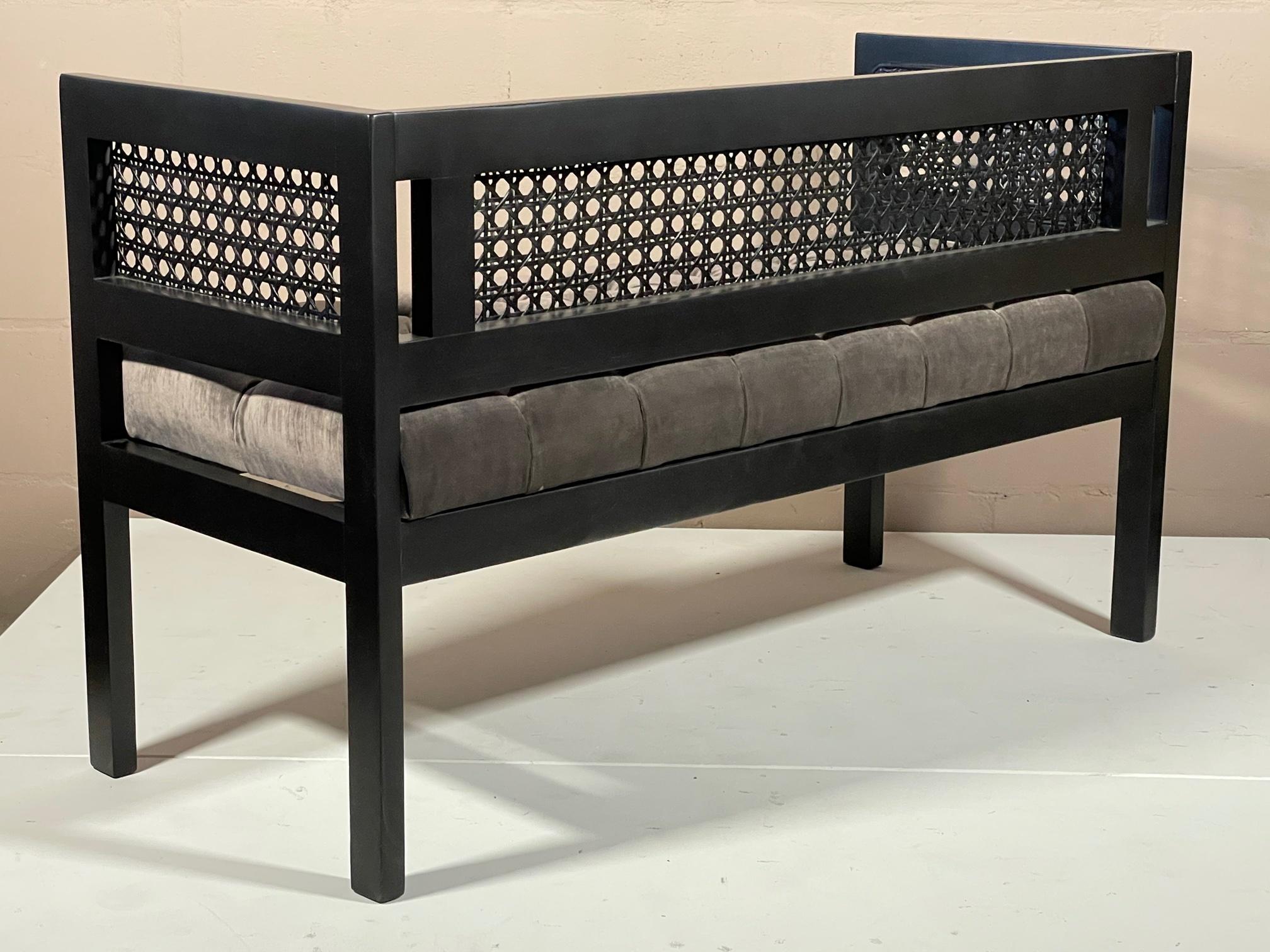 Late 20th Century Hollywood Regency Entryway Bench