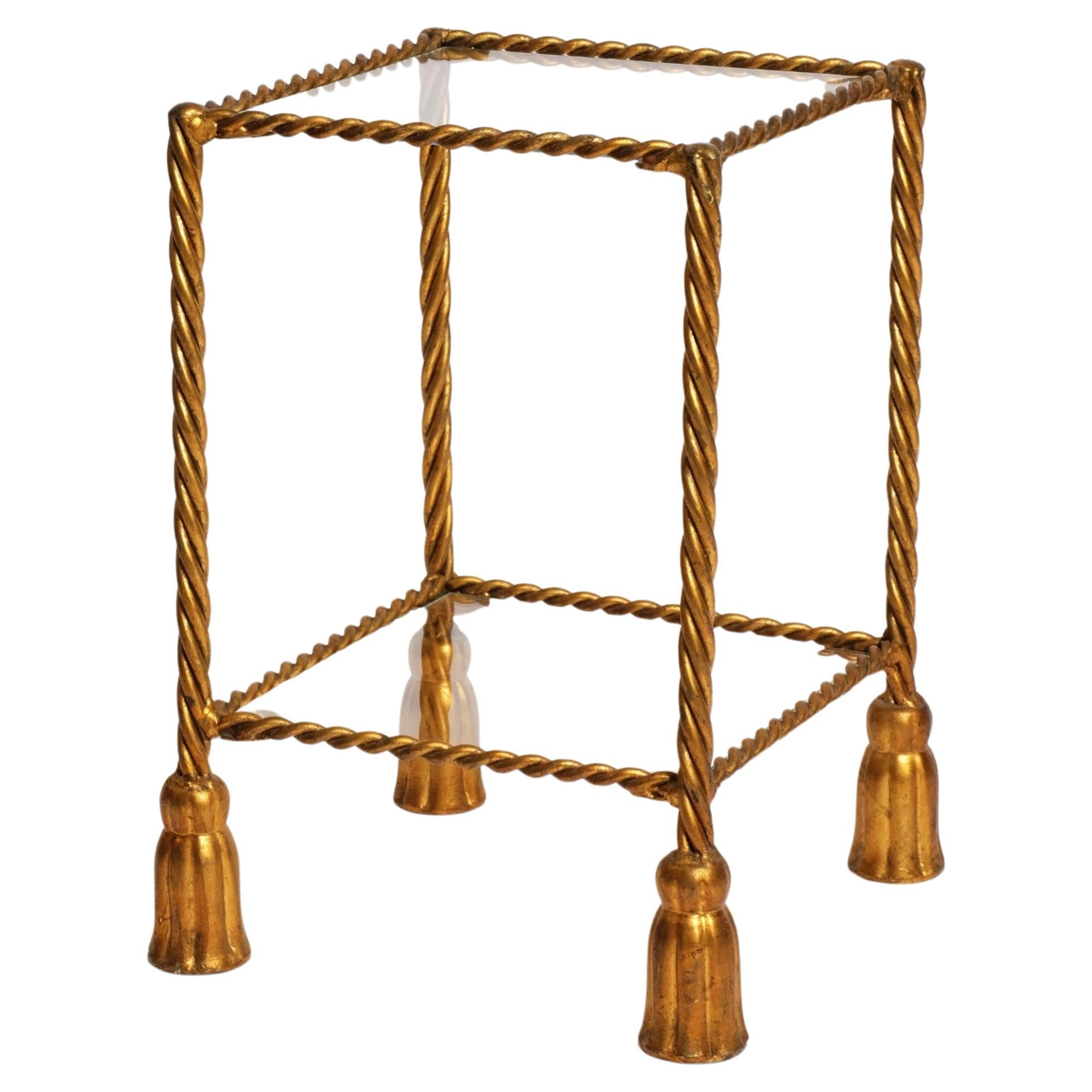 Hollywood Regency Etagere Side Table Tassel Li Puma, Italy 1960s