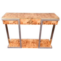Hollywood Regency Exceptional Console by Willy Rizzo for Mario Sabot, 1970's Ita