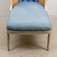 Hollywood Regency Faux Bamboo Chaise Lounge