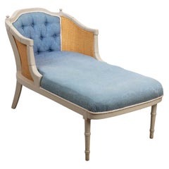 Hollywood Regency Faux Bamboo Chaise Lounge