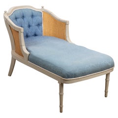 Hollywood Regency Faux Bamboo Chaise Lounge