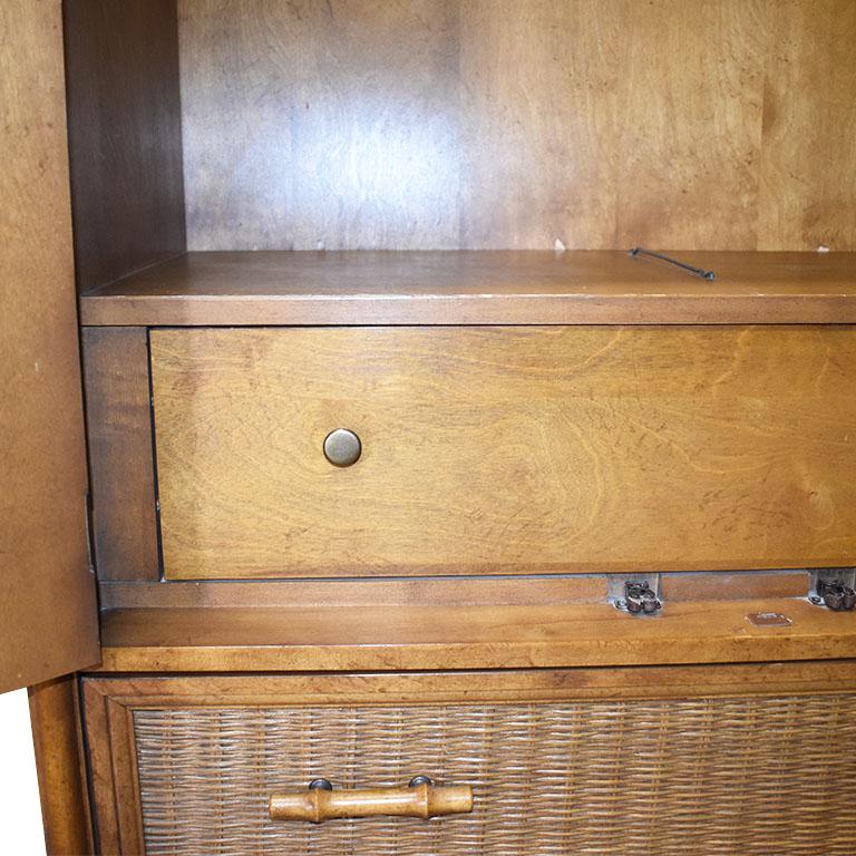 Hollywood Regency Faux Bamboo Dresser or Cabinet by American of Martinsville 4