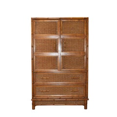 Hollywood Regency Faux Bamboo Dresser or Cabinet by American of Martinsville