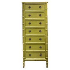 Cassettiera per lingerie e gioielli in bambù finto Hollywood Regency - National Mt. Airy