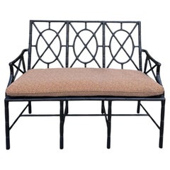 Hollywood Regency Canapé-lits en faux bambou Sofa Settee