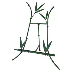 Hollywood Regency Faux Bamboo Metal Picture Frame Tabletop Easel