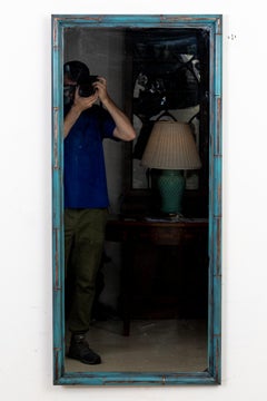 Hollywood Regency Faux Bamboo Painted Mirror