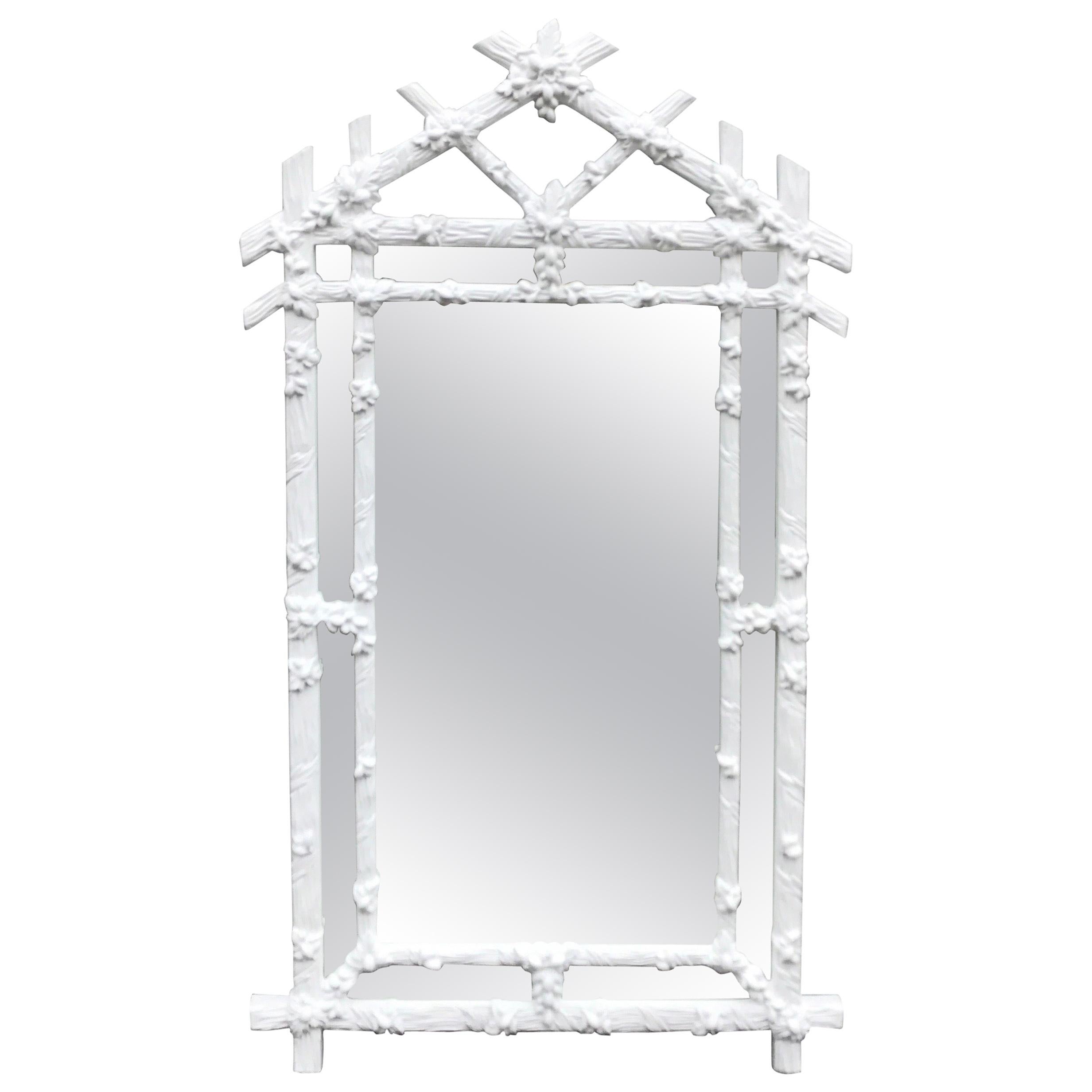 Hollywood Regency Faux Bois Mirror by Gampel Stoll