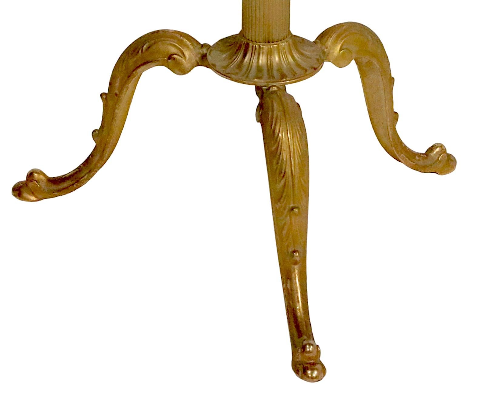 Hollywood Regency Faux Gold Gilt Brass Glass Champagne Wine Cooler with