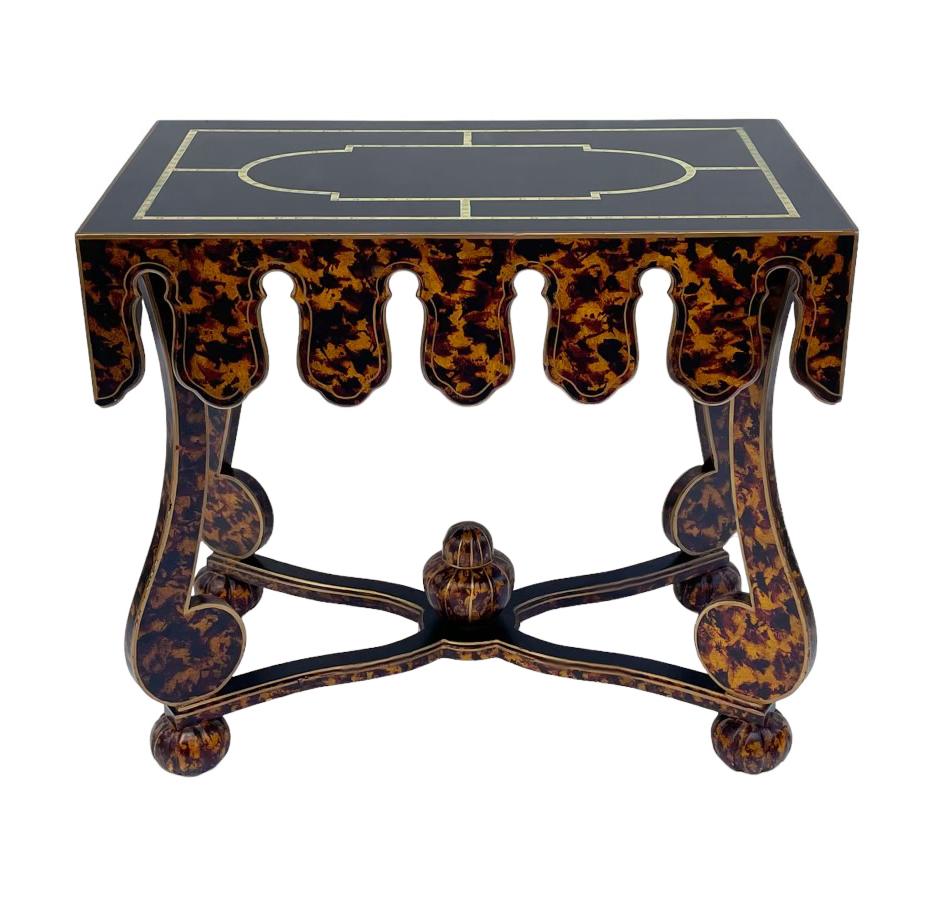 American Hollywood Regency Faux Tortoise Shell End Tables or Oversized Night Stands 