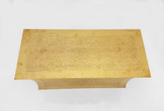 Hollywood Regency Fine Hammered Brass Storage Bench – Vaisseau Trunk