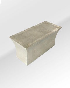 Hollywood Regency Fine Hammered White Bronze Storage Bench – Vaisseau