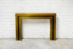 Hollywood Regency Fireplace Mantel in Brass, 1970's