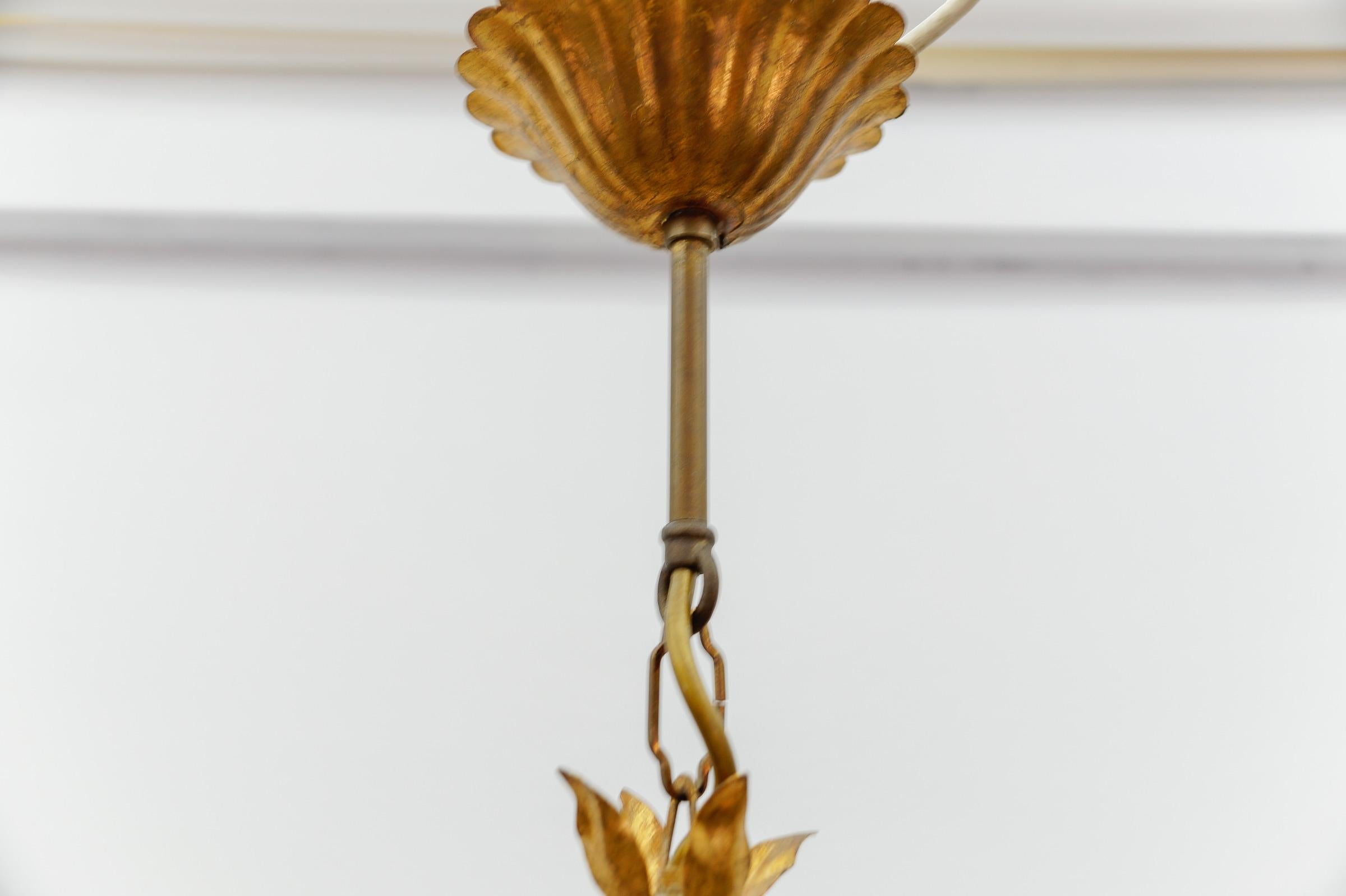 Plafonnier à fleurs de style régence hollywoodienne par Hans Kögl, Allemagne, années 1970 en vente 2