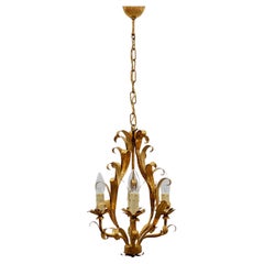Hollywood Regency Flower Ceiling Lamp by Hans Kögl, Germany, 1970s