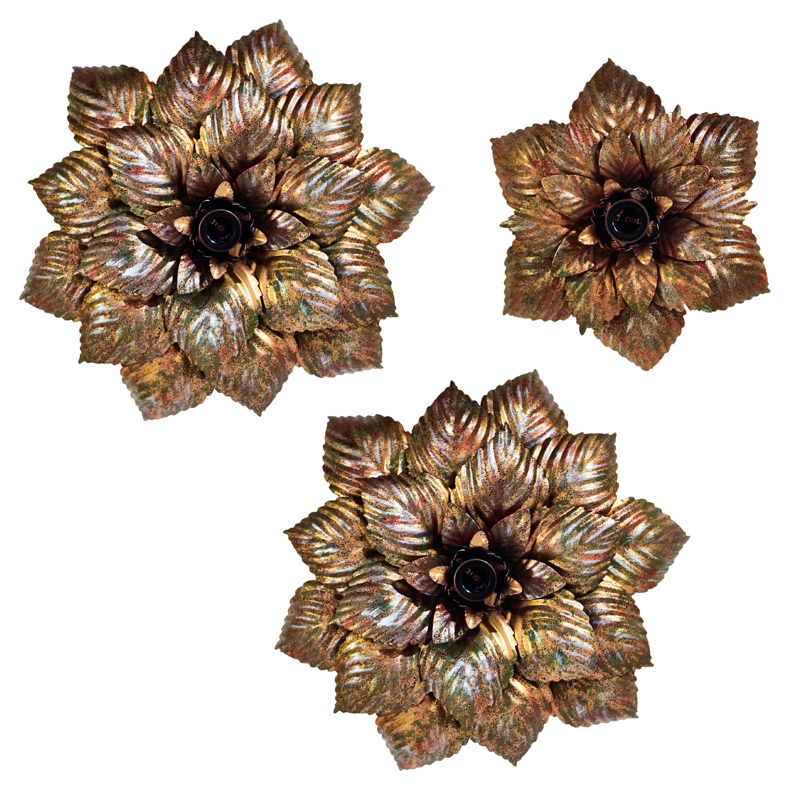 Hollywood Regency. Flush mounts by Hans Kögl, Germany, 1970s im Angebot