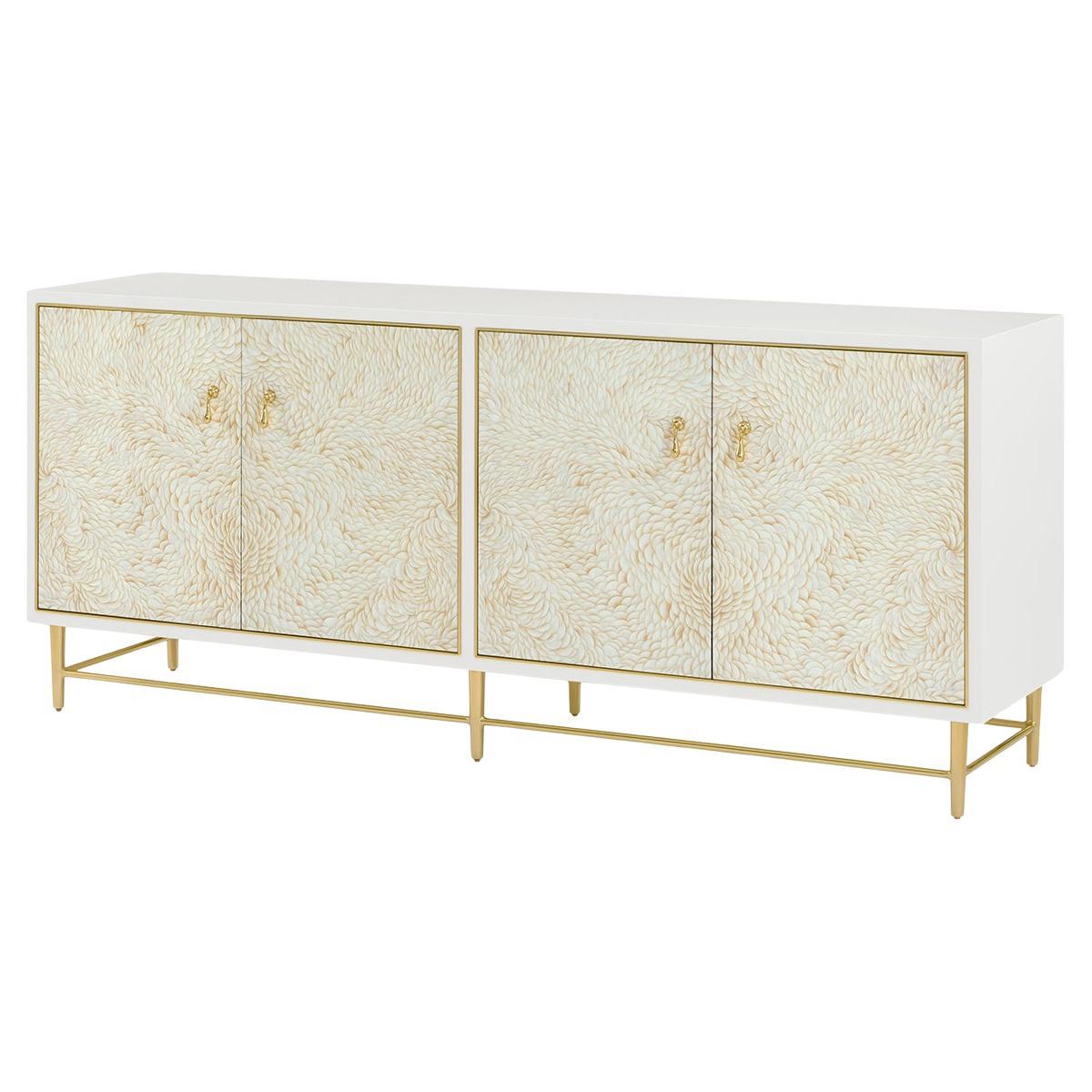 Hollywood Regency Four Door Cabinet