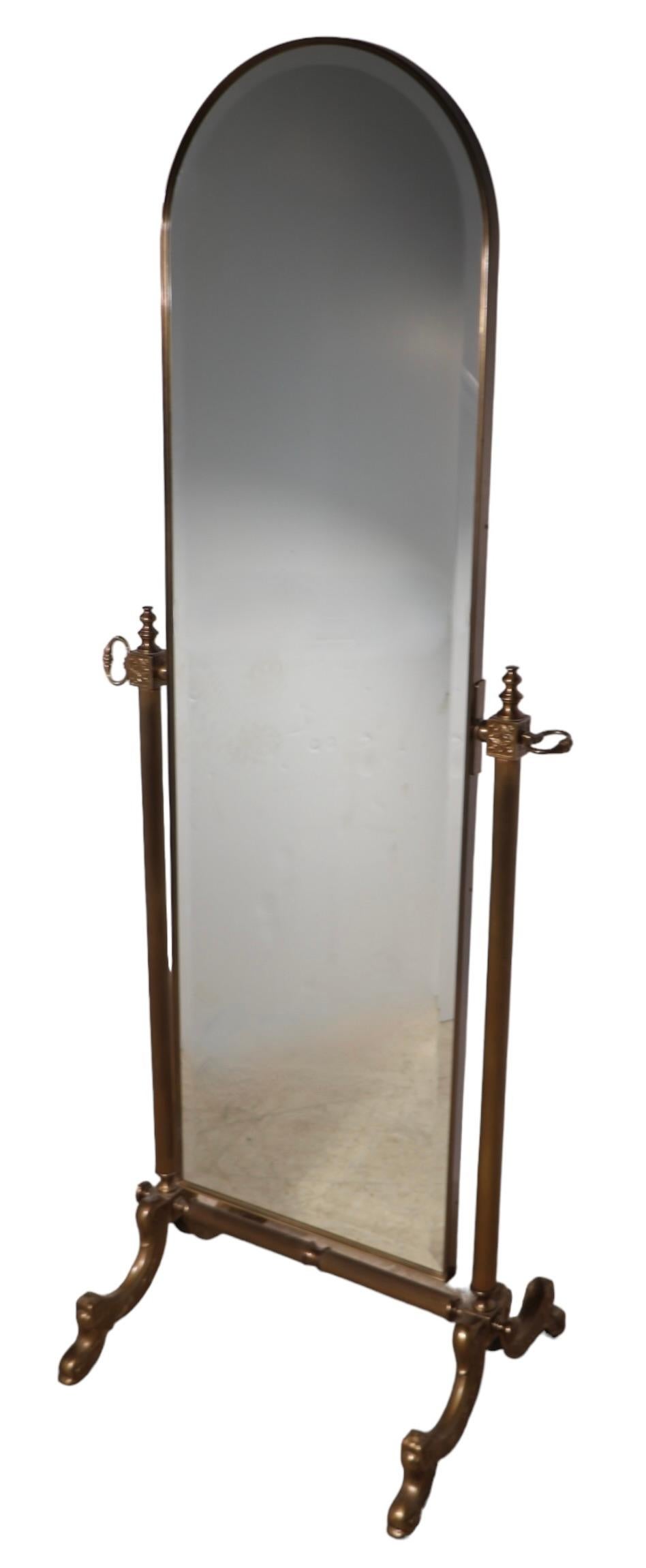 Hollywood Regency Freestanding Cheval Mirror c 1970's 4