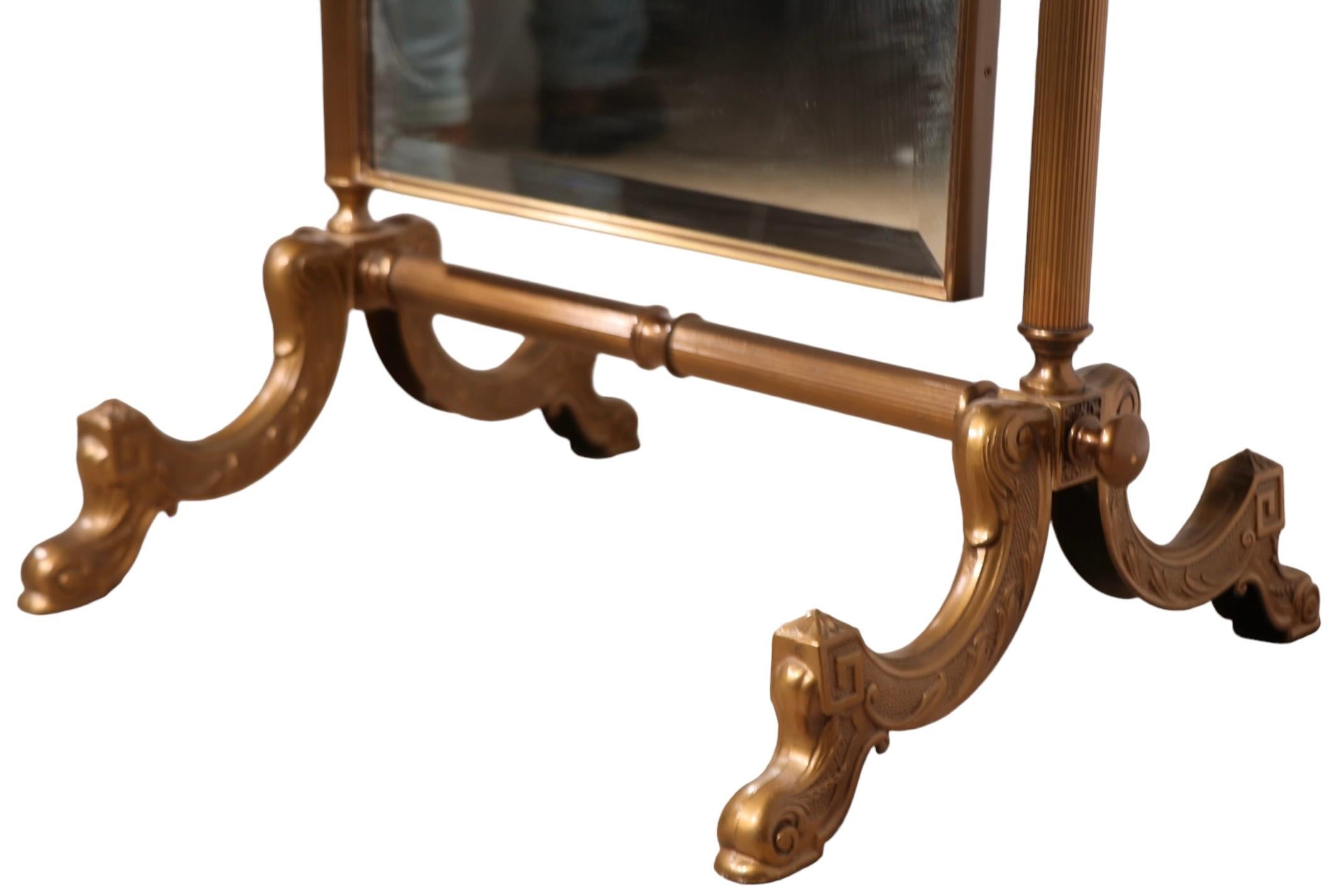 Hollywood Regency Freestanding Cheval Mirror c 1970's 7