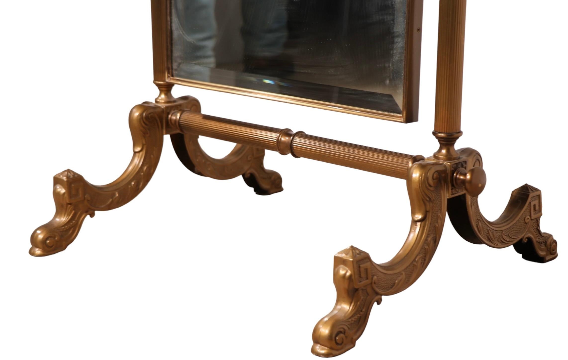 Hollywood Regency Freestanding Cheval Mirror c 1970's 8