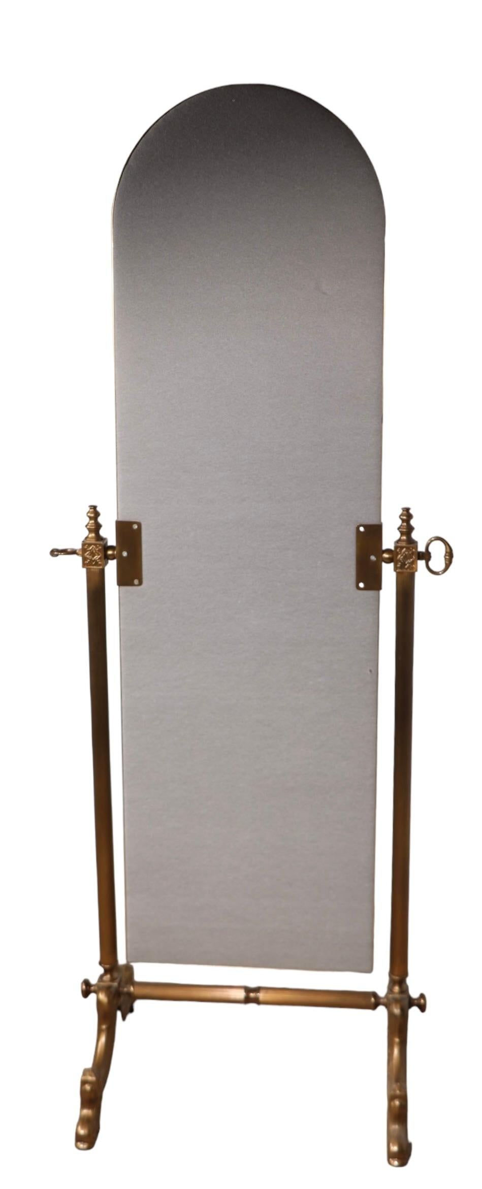 Hollywood Regency Freestanding Cheval Mirror c 1970's 3